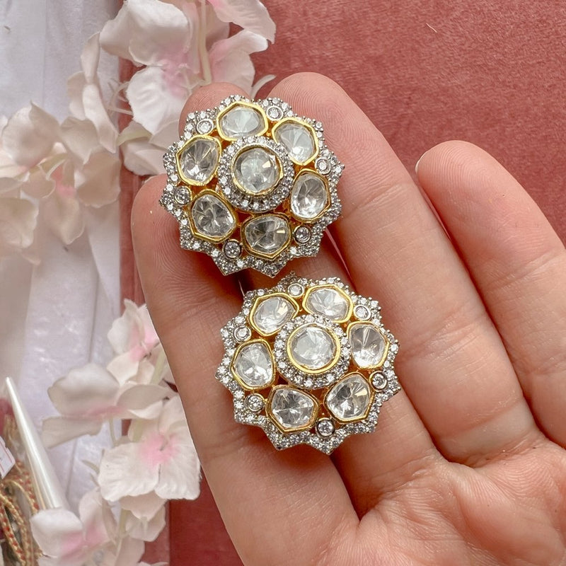 Kundan and Diamante Earrings - SOKORA JEWELSKundan and Diamante Earringsstuds and tops