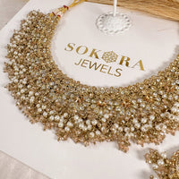 Lalita Necklace set - Golden - SOKORA JEWELSLalita Necklace set - Golden