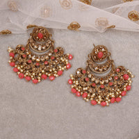 Leela Antique Gold Earrings - SOKORA JEWELSLeela Antique Gold Earrings