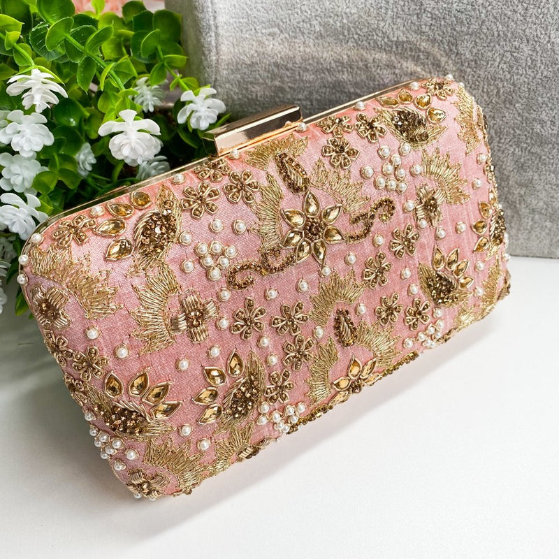 Light Pink Clutch Bag - SOKORA JEWELSLight Pink Clutch Bag