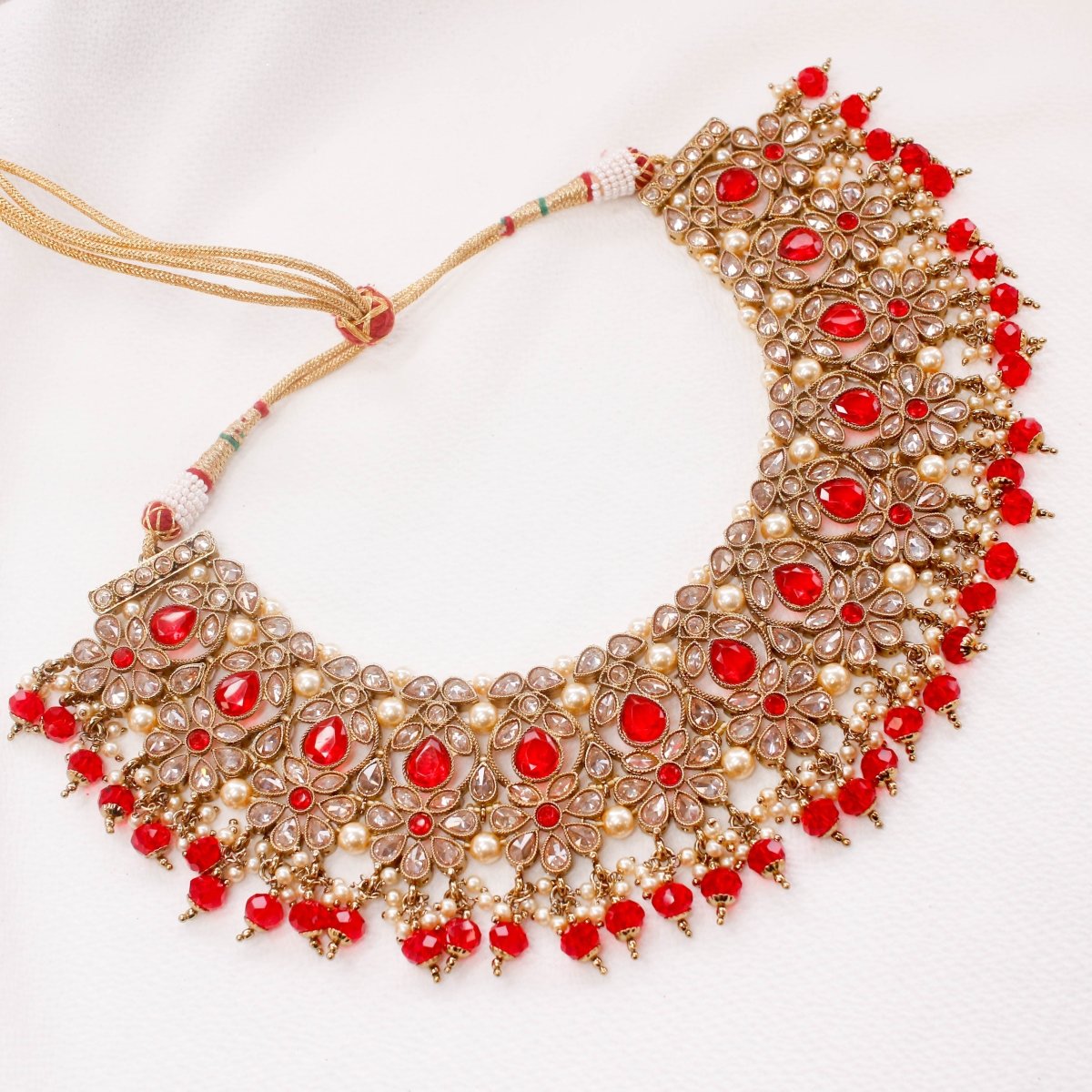 Lisa Red Necklace - SOKORA JEWELSLisa Red NecklaceChoker Sets