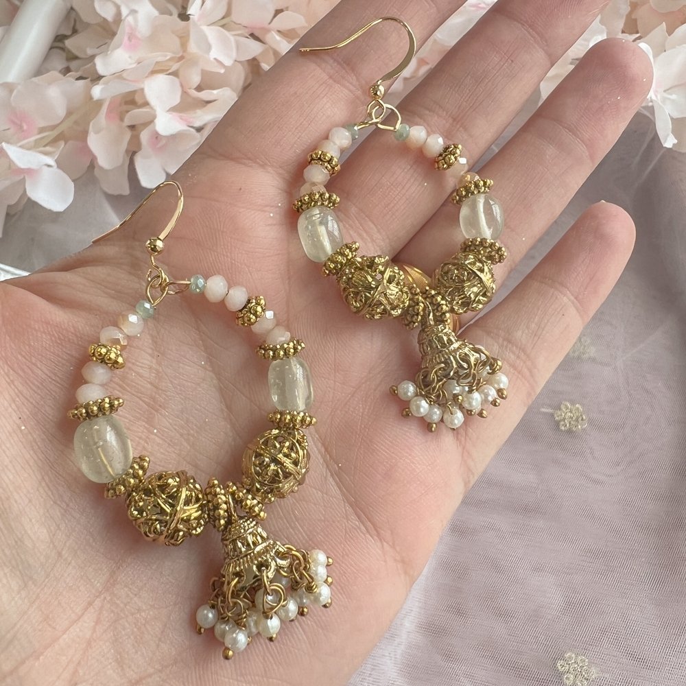 Small Jhumka dangling Hoop Earrings – Simpliful Jewelry