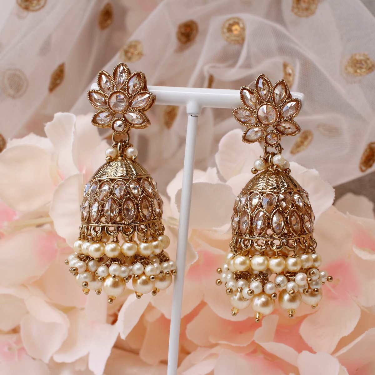 Lotus jhumka deals earrings