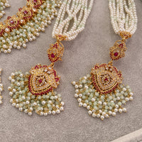 Lubna Bridal Double necklace set - SOKORA JEWELSLubna Bridal Double necklace set