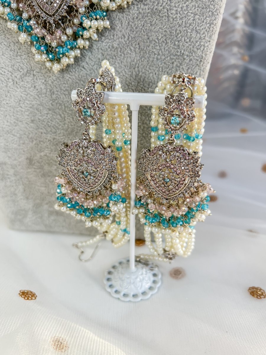 Sky blue earrings 2025 for wedding