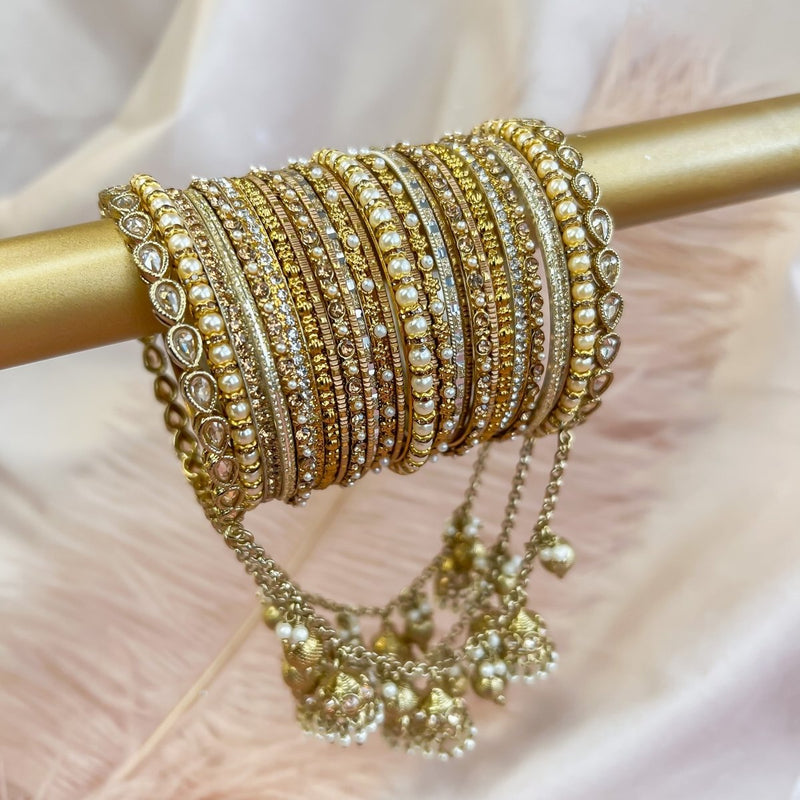 Luxury Golden Bangle stack - SOKORA JEWELSLuxury Golden Bangle stackBANGLES
