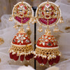 Madhia Painted Jhumka Earrings - SOKORA JEWELSMadhia Painted Jhumka Earrings