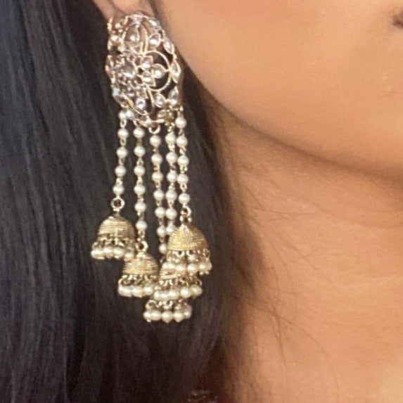 Mandala Jhumka Tassel Earrings - SOKORA JEWELSMandala Jhumka Tassel Earrings