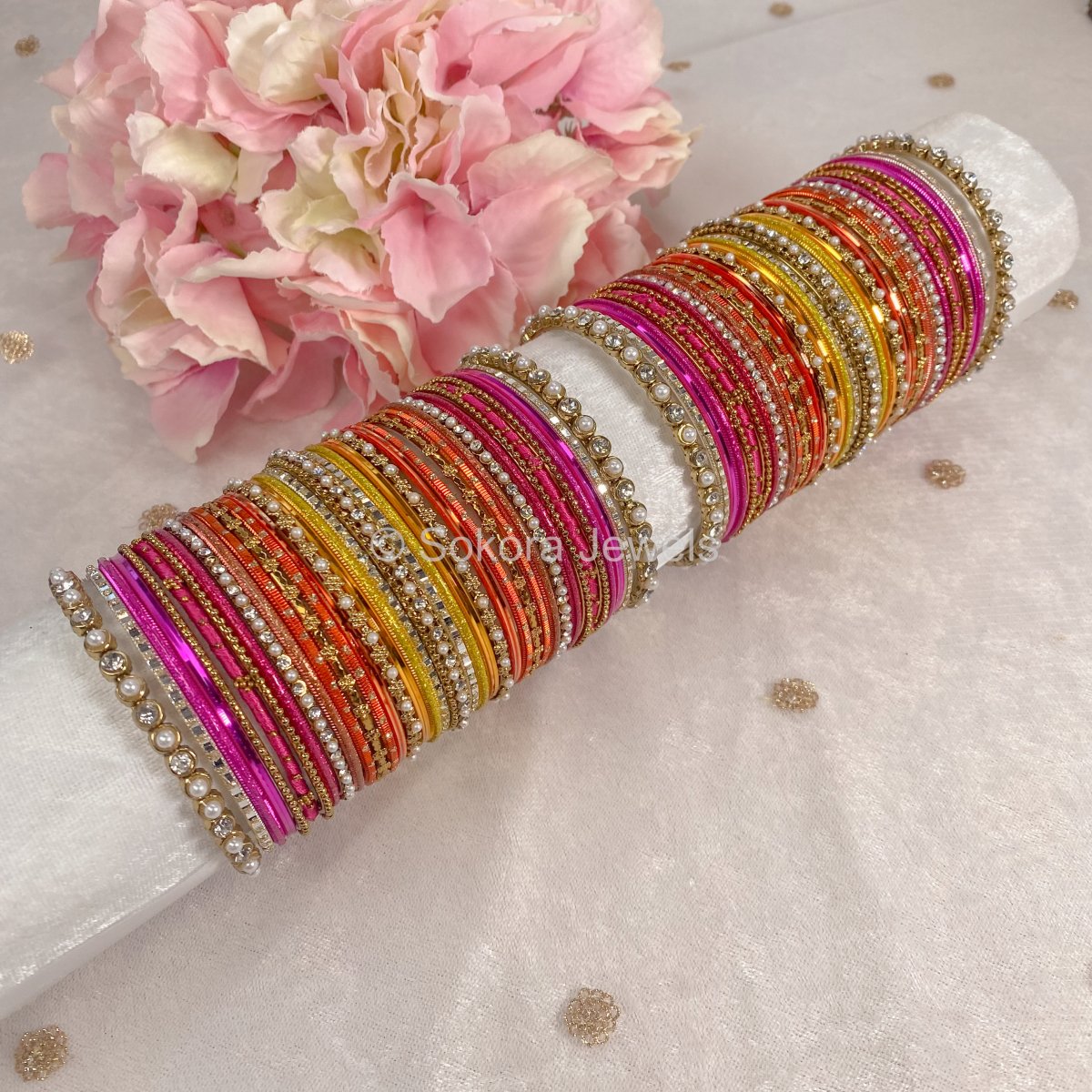 Maniba Bangle stack - Multicolour - SOKORA JEWELSManiba Bangle stack - MulticolourBANGLES