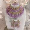 Maniba Double Bridal Necklace Set - Lilac - SOKORA JEWELSManiba Double Bridal Necklace Set - Lilacnecklace sets