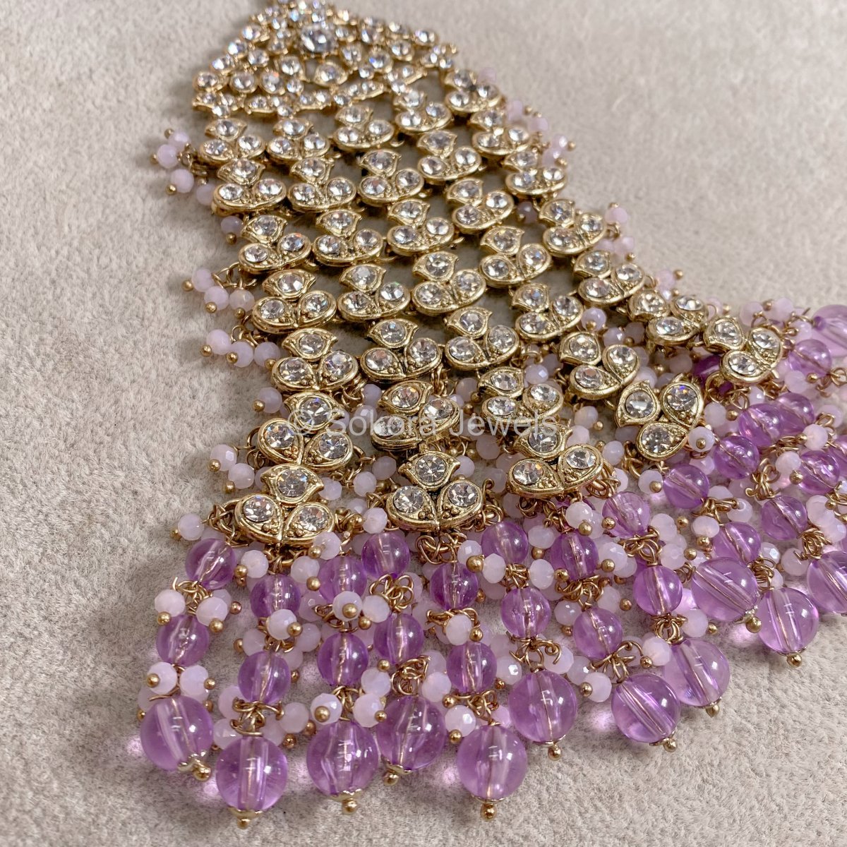 Maniba Jhumar - Light Purple - SOKORA JEWELSManiba Jhumar - Light Purple