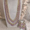 Maniba Long Necklace set - Lilac - SOKORA JEWELSManiba Long Necklace set - Lilac