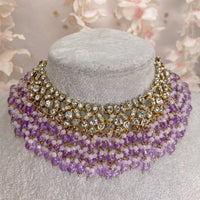 Maniba Necklace set - Light Purple - SOKORA JEWELSManiba Necklace set - Light Purple