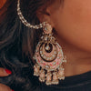 Mansi Painted ChandBali Earrings - Cream - SOKORA JEWELSMansi Painted ChandBali Earrings - Cream