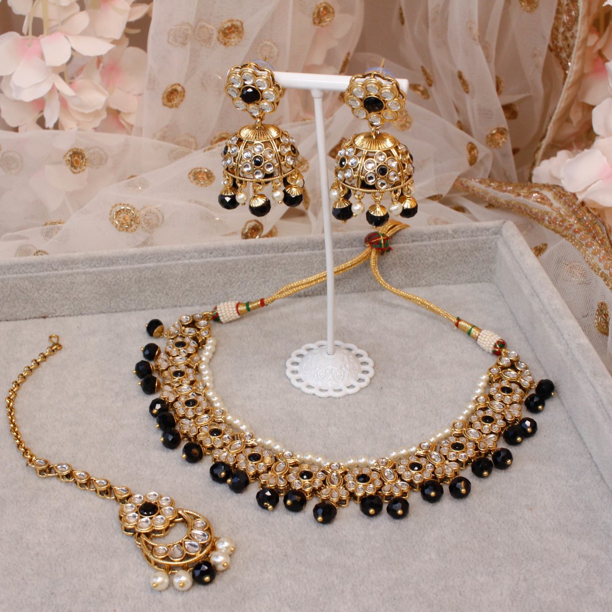 Kundan hot sale set earrings