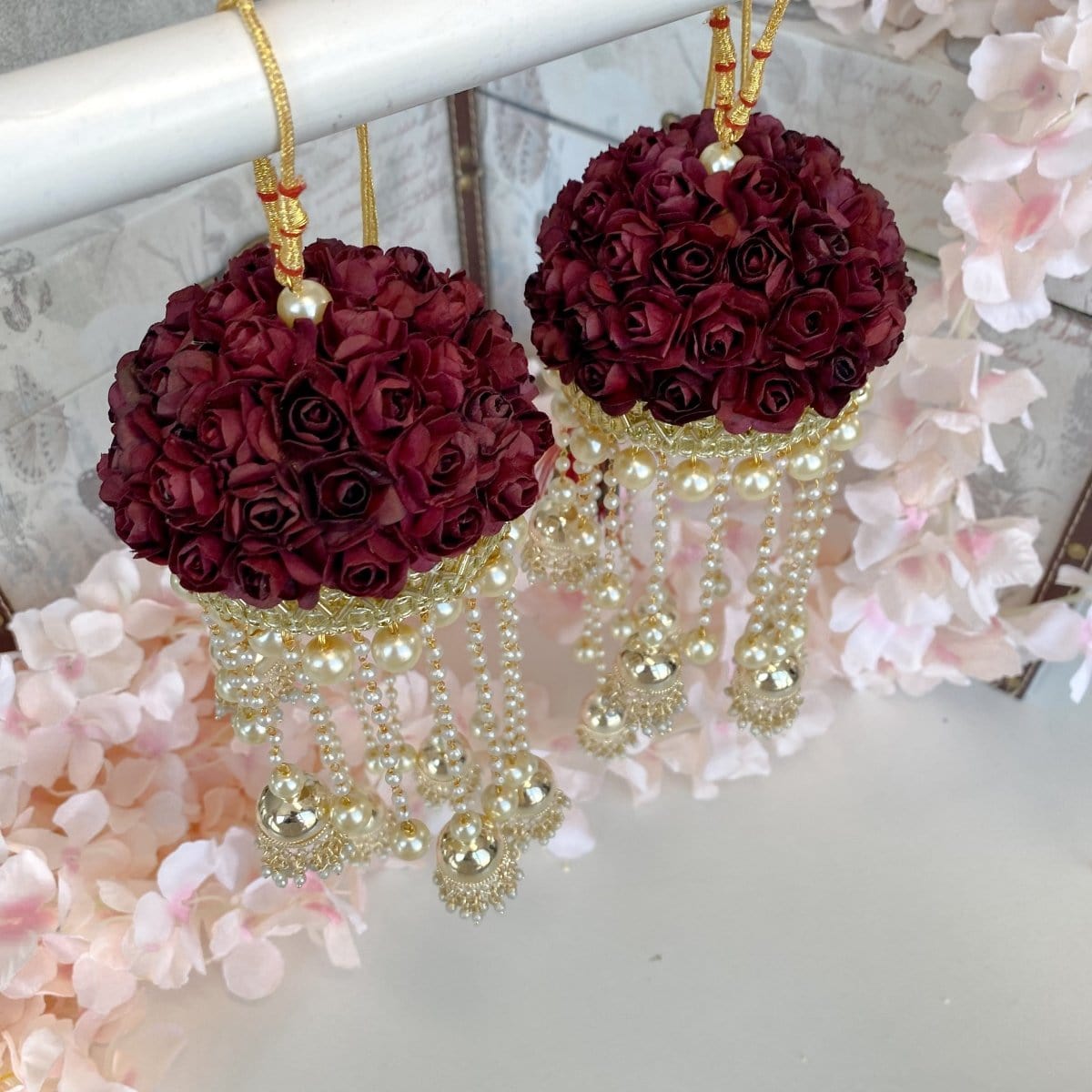 Maroon Rose Kaleereh - SOKORA JEWELSMaroon Rose Kaleereh