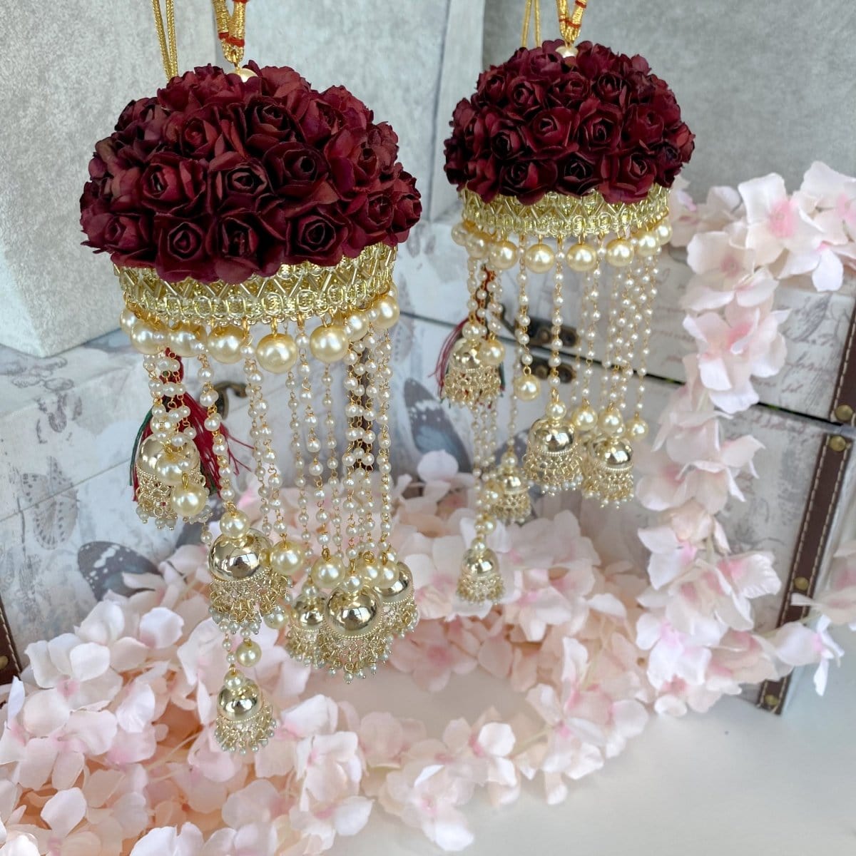 Maroon Rose Kaleereh - SOKORA JEWELSMaroon Rose Kaleereh