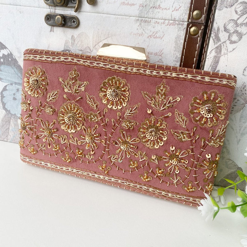 Mauve Pink Clutch Bag - SOKORA JEWELSMauve Pink Clutch Bag