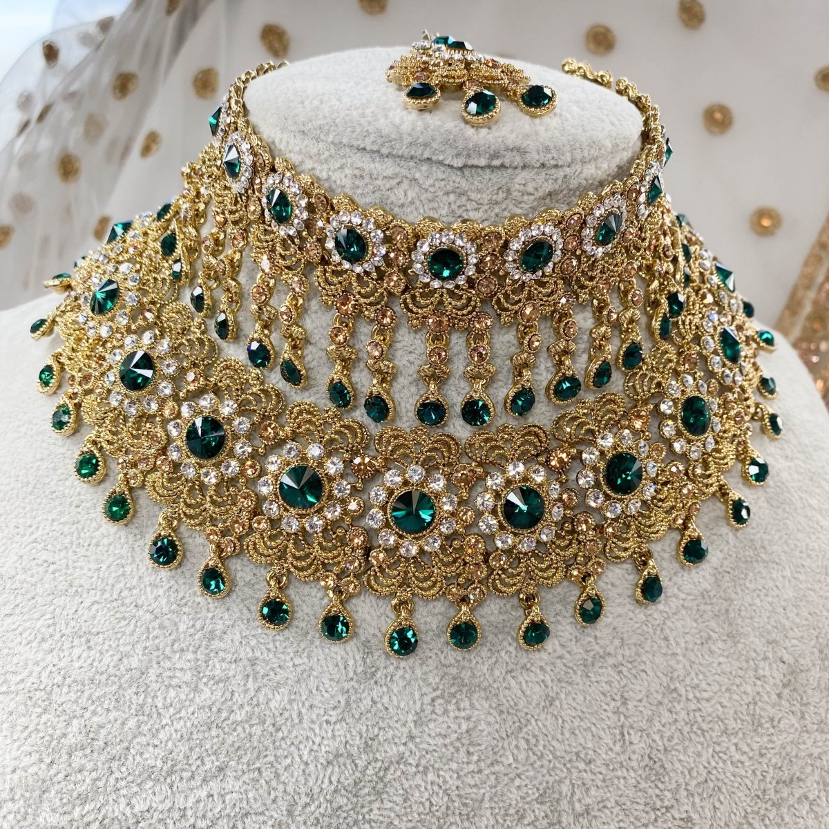 Maya Double Bridal Necklace Set - SOKORA JEWELSMaya Double Bridal Necklace Setnecklace sets