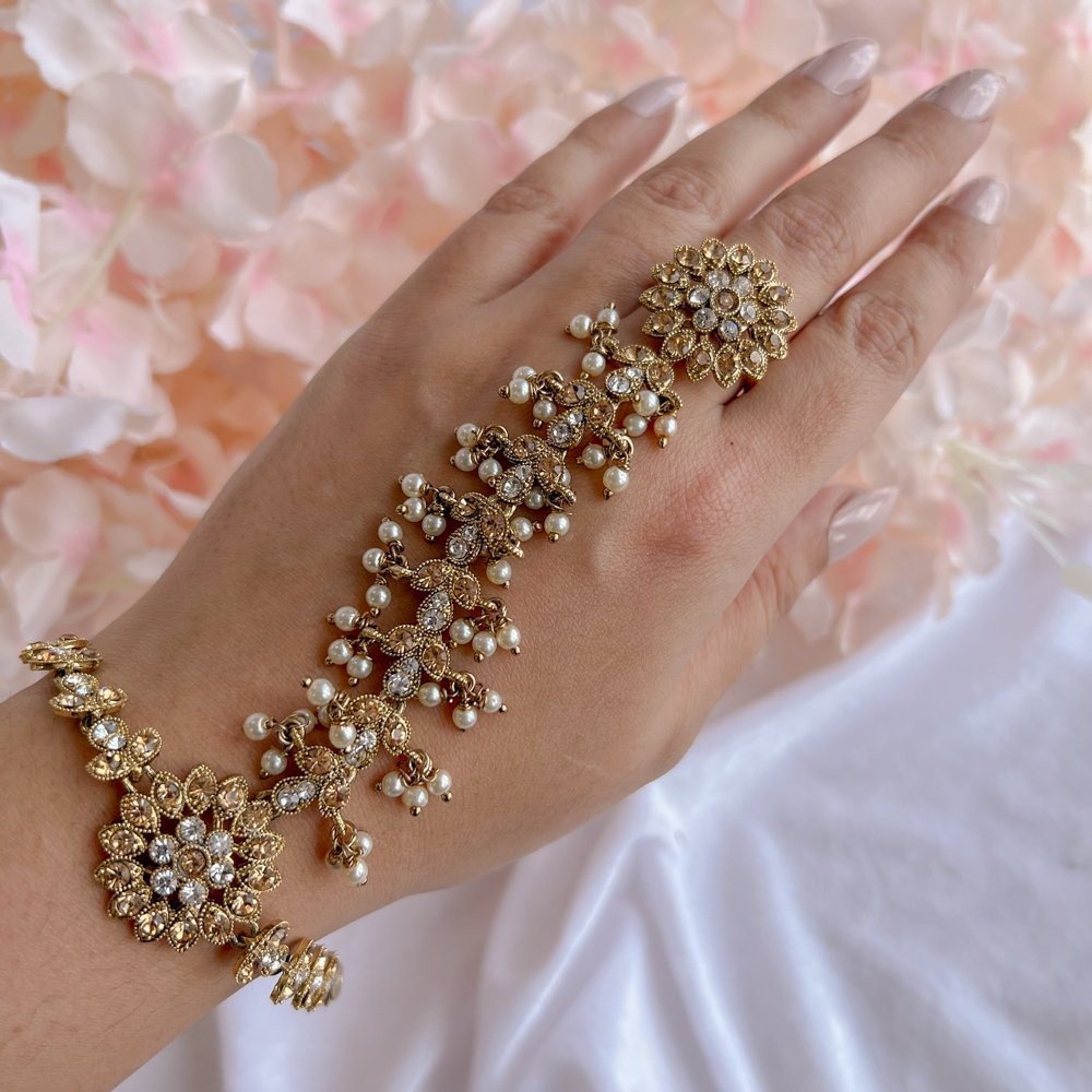 Meera Hand Harness - Golden - SOKORA JEWELSMeera Hand Harness - Golden