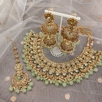 Meera Necklace set - Mint - SOKORA JEWELSMeera Necklace set - Mint