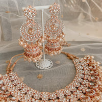 Meera Necklace set - Rose Gold - SOKORA JEWELSMeera Necklace set - Rose Gold