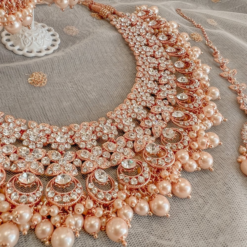 Rose coloured sale necklace