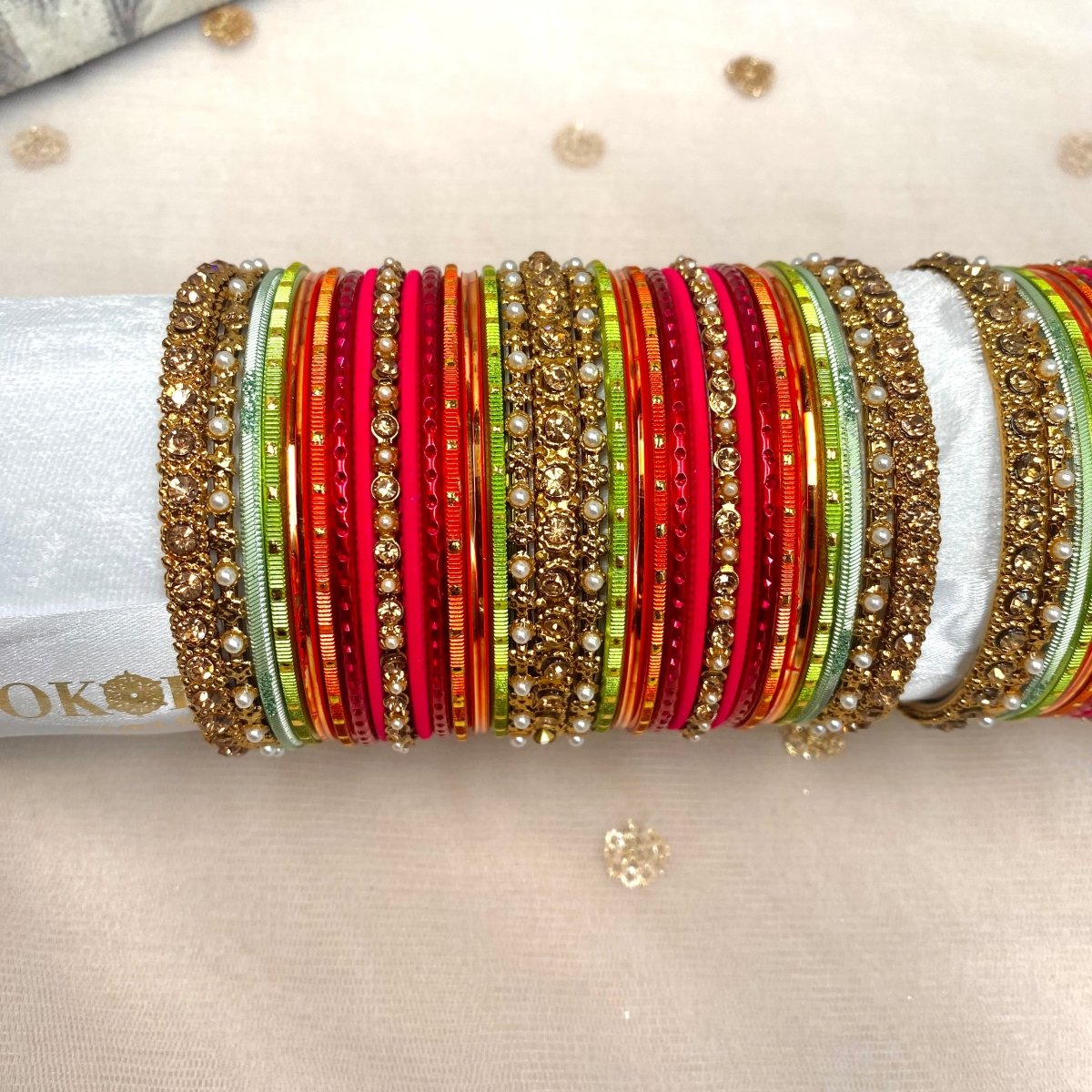 Silk thread hot sale multicolour bangles