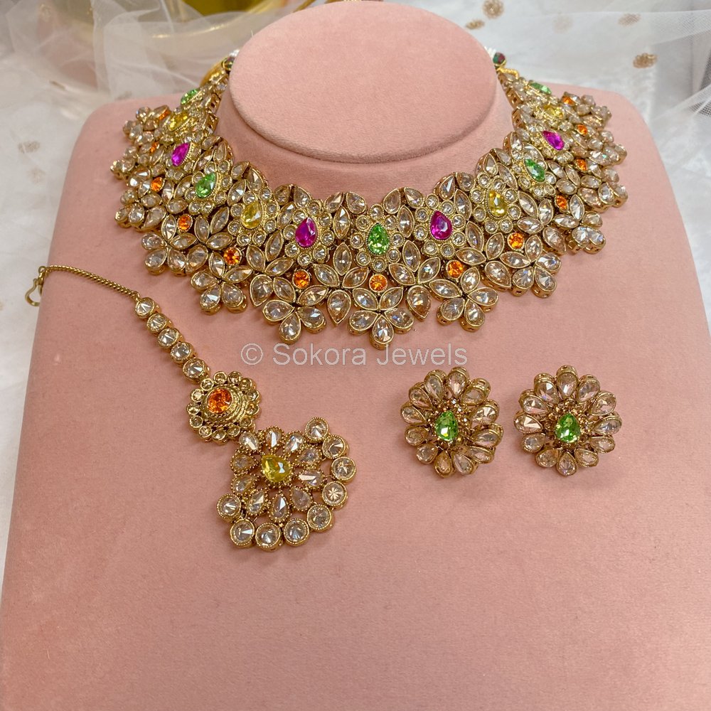 Mendhi Night Necklace set - SOKORA JEWELSMendhi Night Necklace set
