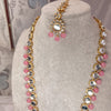 Minahil Long Necklace set - Pink - SOKORA JEWELSMinahil Long Necklace set - Pink