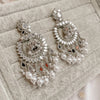 Mirabelle Mirrored ChandBali Earrings - Silver - SOKORA JEWELSMirabelle Mirrored ChandBali Earrings - Silver