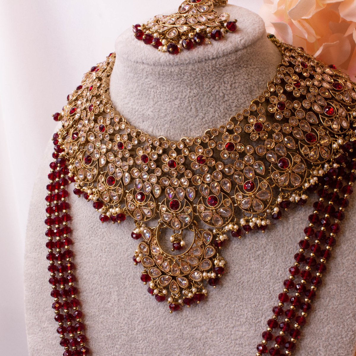 Antique Gold Kundan Stone Necklace Jewellery Jewelry Bridal Set — Glimour  Jewellery