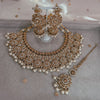 Mohini Necklace set - Gold/White - SOKORA JEWELSMohini Necklace set - Gold/White