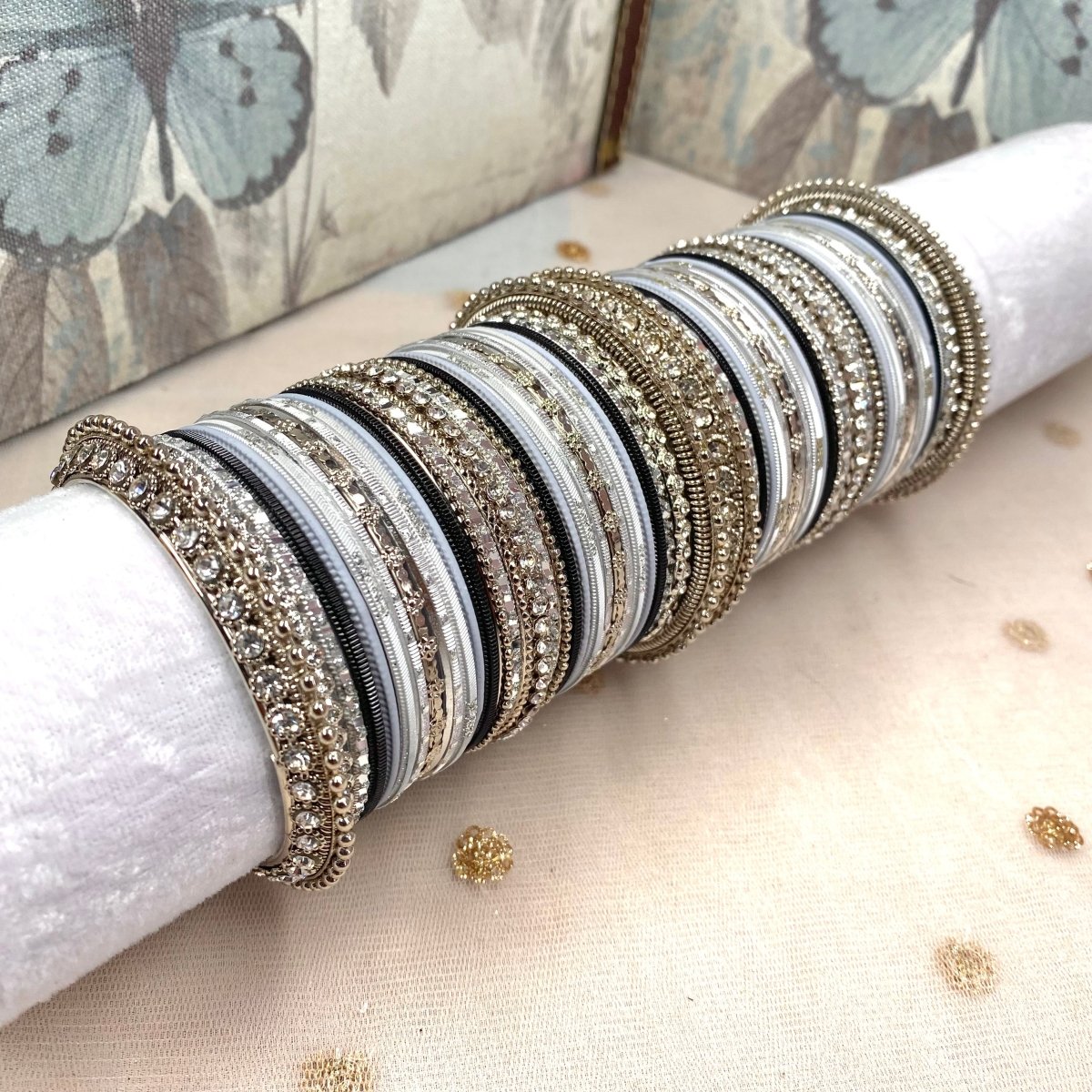 Grey bangles sales