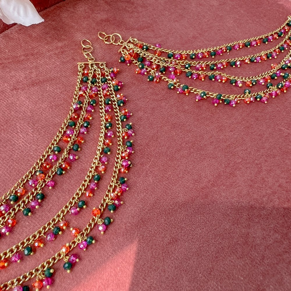 Multicolour Detail Earring Chains - SOKORA JEWELSMulticolour Detail Earring ChainsEARRINGS