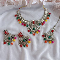 Multicolour Mirrored Necklace set - SOKORA JEWELSMulticolour Mirrored Necklace setNECKLACE SETS