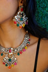 Multicolour Mirrored Necklace set - SOKORA JEWELSMulticolour Mirrored Necklace setNECKLACE SETS