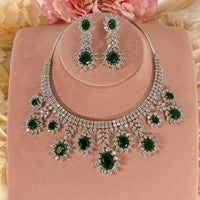 Nabila Emerald Drop Diamante Set - SOKORA JEWELSNabila Emerald Drop Diamante SetNECKLACE SETS