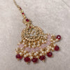 Nadia Double Bridal Necklace Set - Maroon/Pink - SOKORA JEWELSNadia Double Bridal Necklace Set - Maroon/Pinknecklace sets