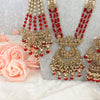 Nargis Bridal Necklace set - Red - SOKORA JEWELSNargis Bridal Necklace set - Red