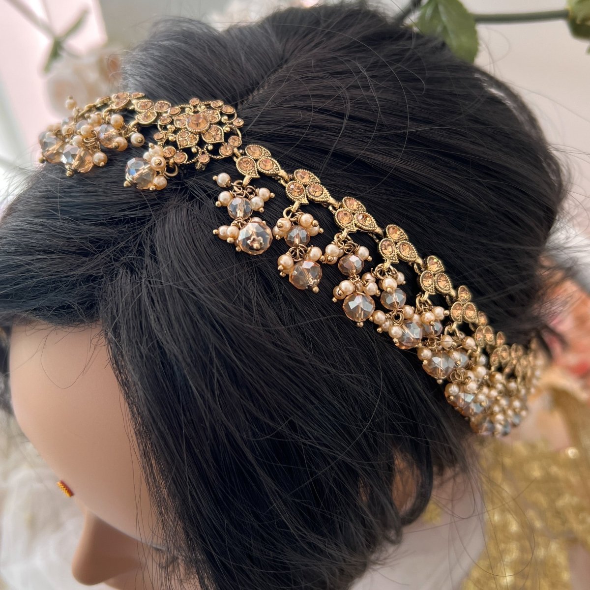 Nargis Headband / Sheesh phool - SOKORA JEWELSNargis Headband / Sheesh phool