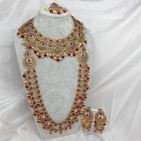 NOOR Bridal Necklace set - Maroon - SOKORA JEWELSNOOR Bridal Necklace set - Maroon