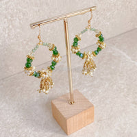 Olivia Hoop Earrings - Green - SOKORA JEWELSOlivia Hoop Earrings - Green
