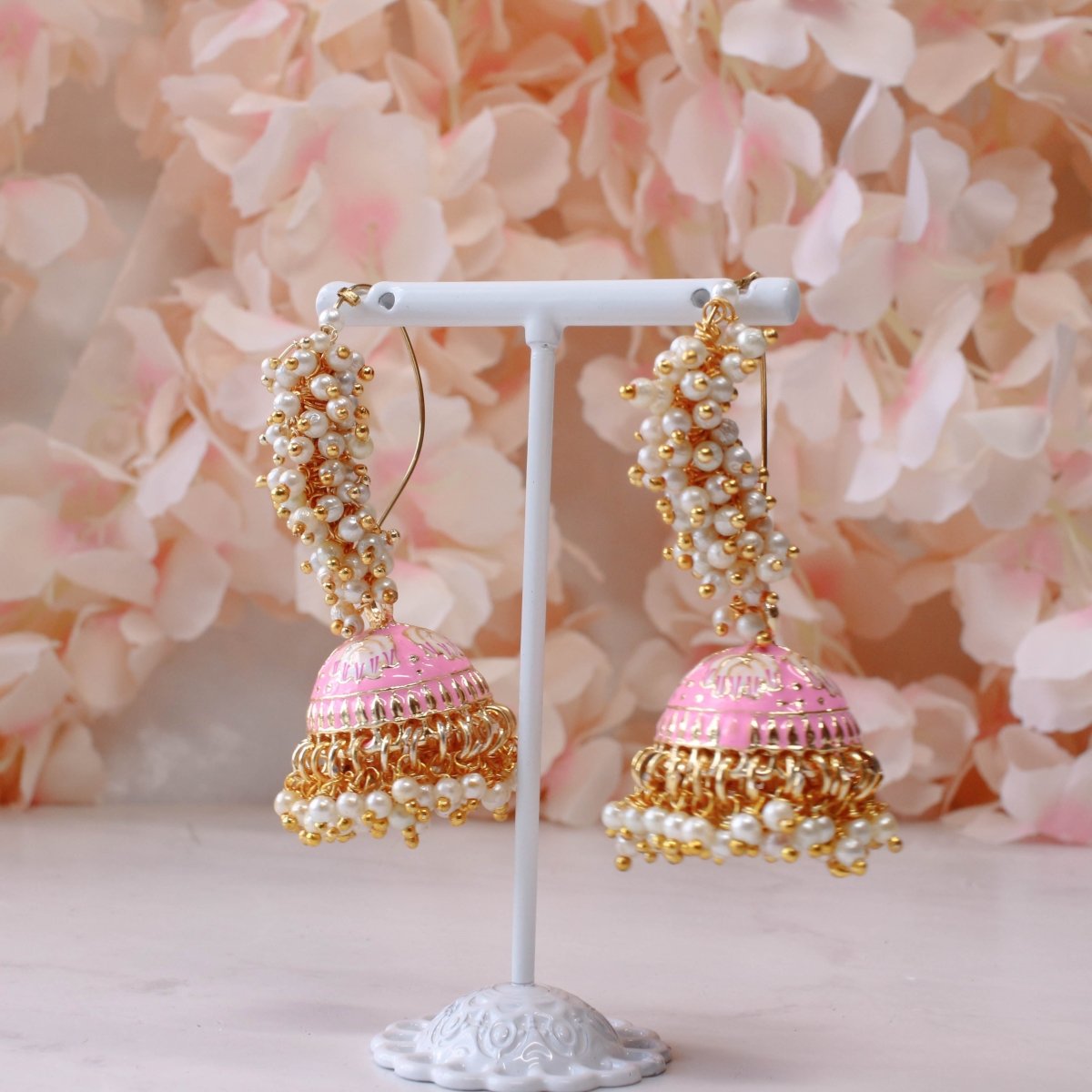 Ophelia Painted Earrings - Pink - SOKORA JEWELSOphelia Painted Earrings - Pink
