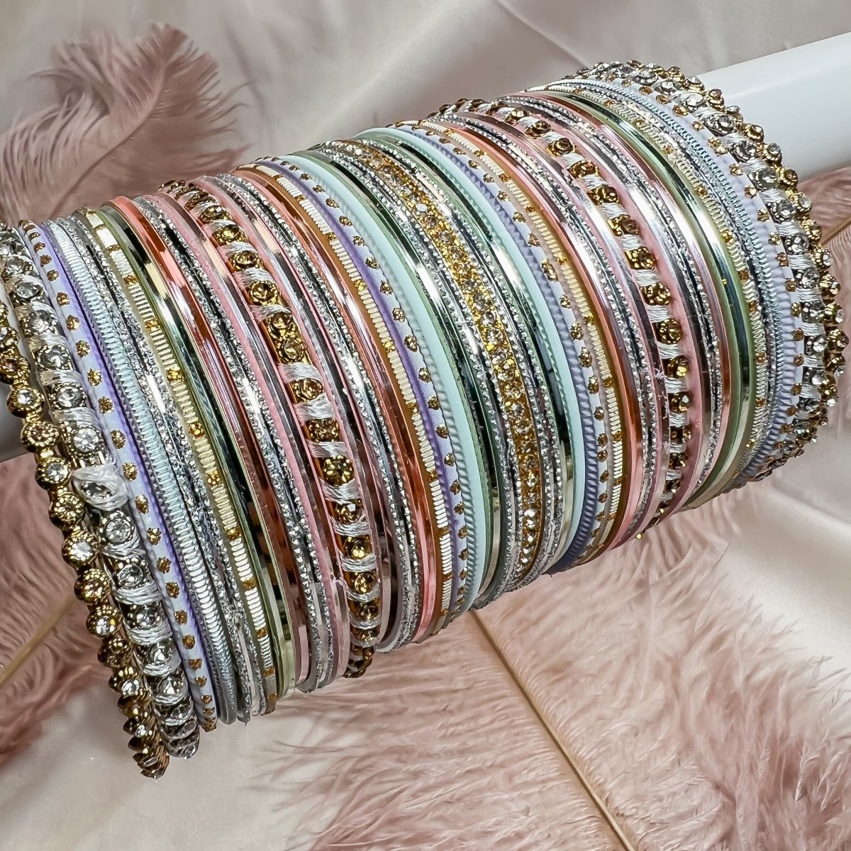 Silver sale metallic bangles