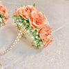 Peach Rose Floral Hand Pieces - SOKORA JEWELSPeach Rose Floral Hand Pieces