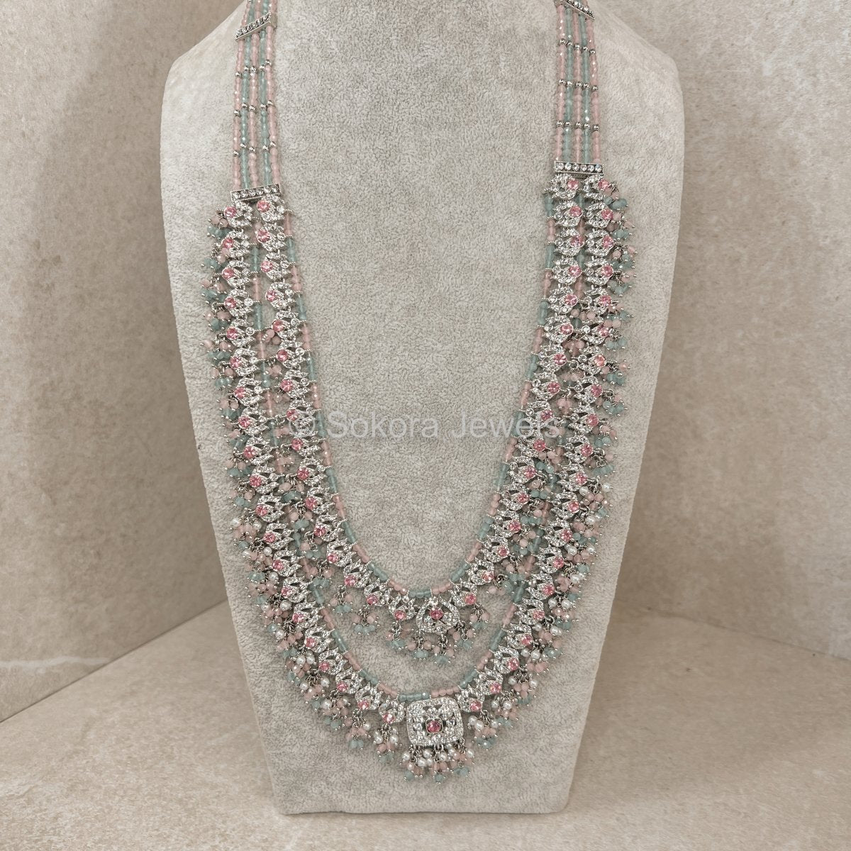Qudsia Long Necklace - Pastels - SOKORA JEWELSQudsia Long Necklace - Pastels