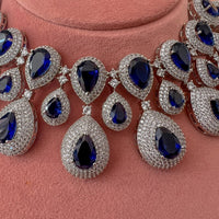 Reema Sapphire Drop Diamante Set - SOKORA JEWELSReema Sapphire Drop Diamante SetNECKLACE SETS