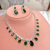 Reema Small Diamante Set - Emerald - SOKORA JEWELSReema Small Diamante Set - EmeraldNECKLACE SETS