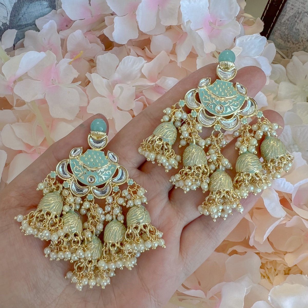 Buy Fashion Frill Fashion Frill Exclusively Pearl Floral Designs Gold  Plated Jhumka Earrings For Girls Women Stylish Latest Fancy Earrings(White)  Online at Best Prices in India - JioMart.
